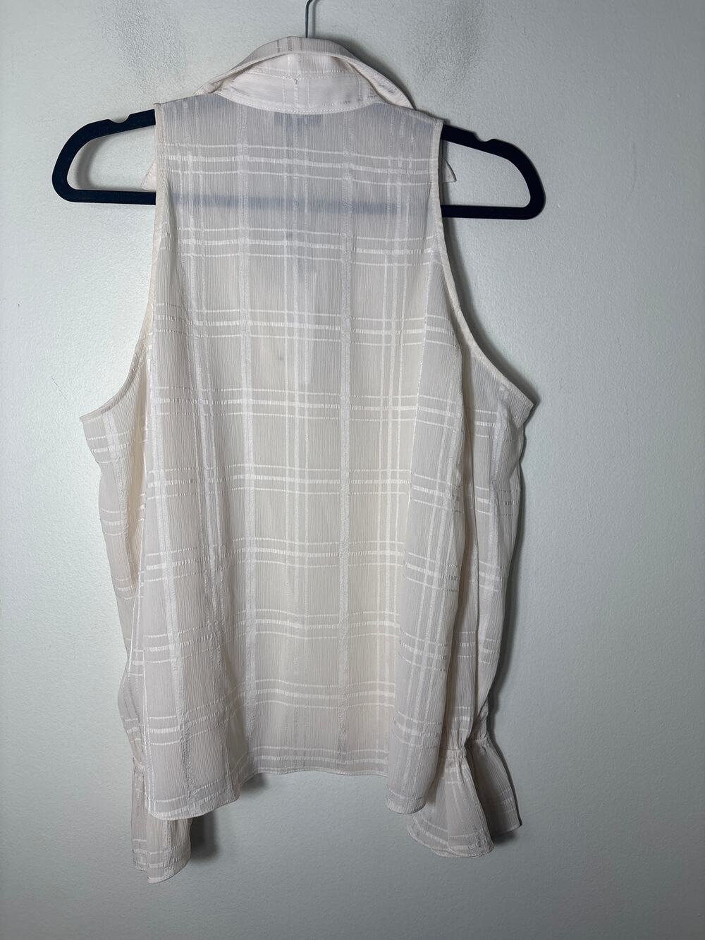 NWT Waverly Gray Cream Cold Should Long Sleeve Shirt Sz S